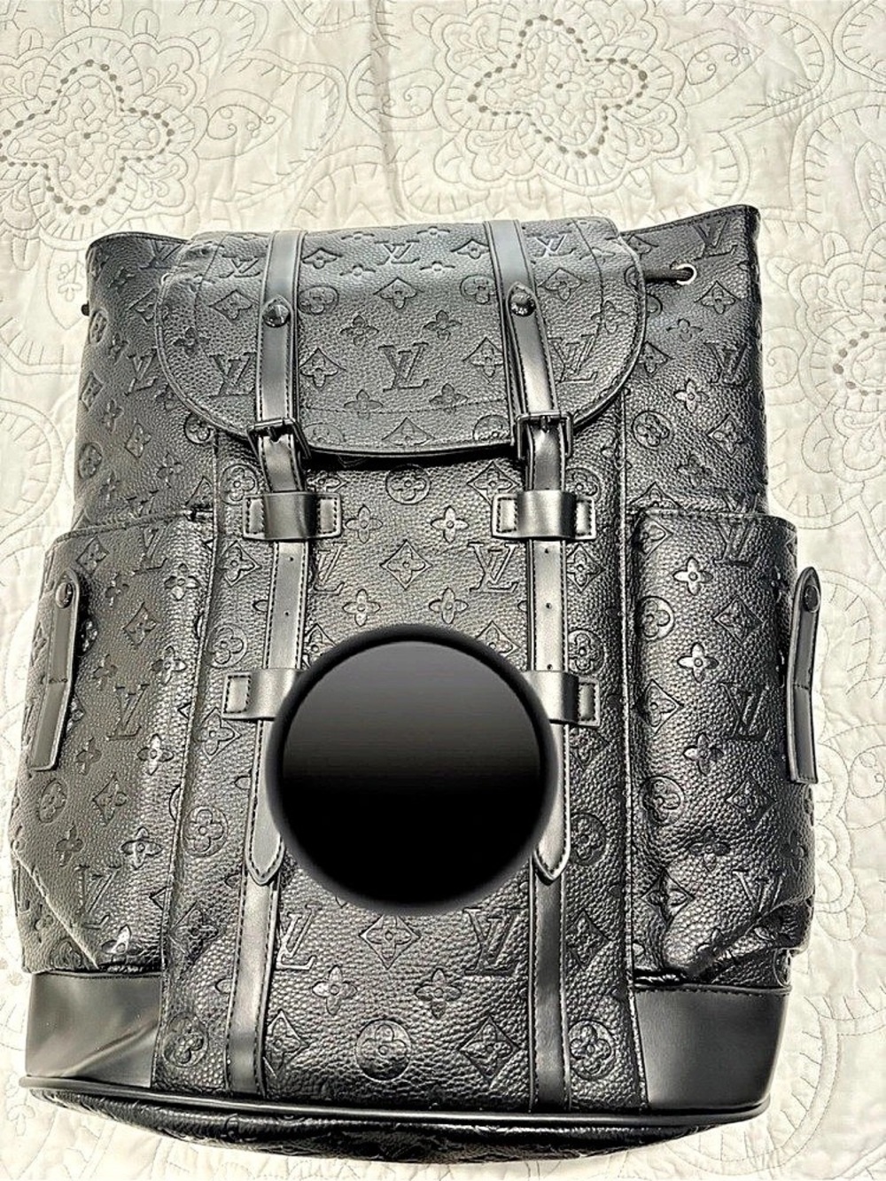 Black lv backpack